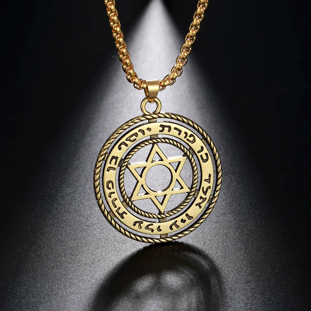 Hollow Out Star Of David Pendant Necklace