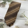 Autumn And Winter Basic For Schools Tie Hand Jk British Style Knitted Cotton And Linen Stripes Brown With Plaid Coffee Stitching DK