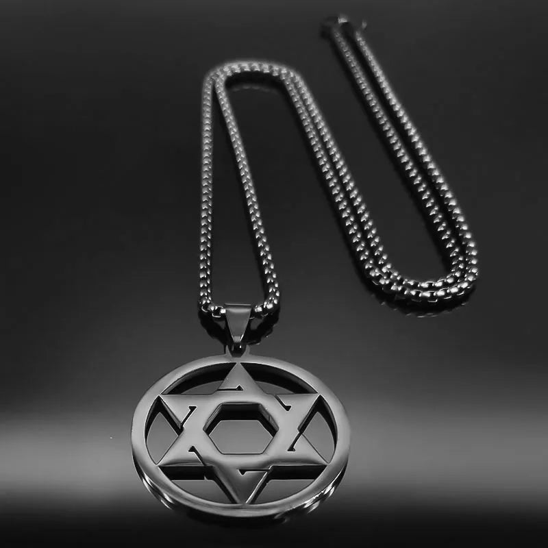 Star Of David Fashion Emblem Talisman Long Necklaces