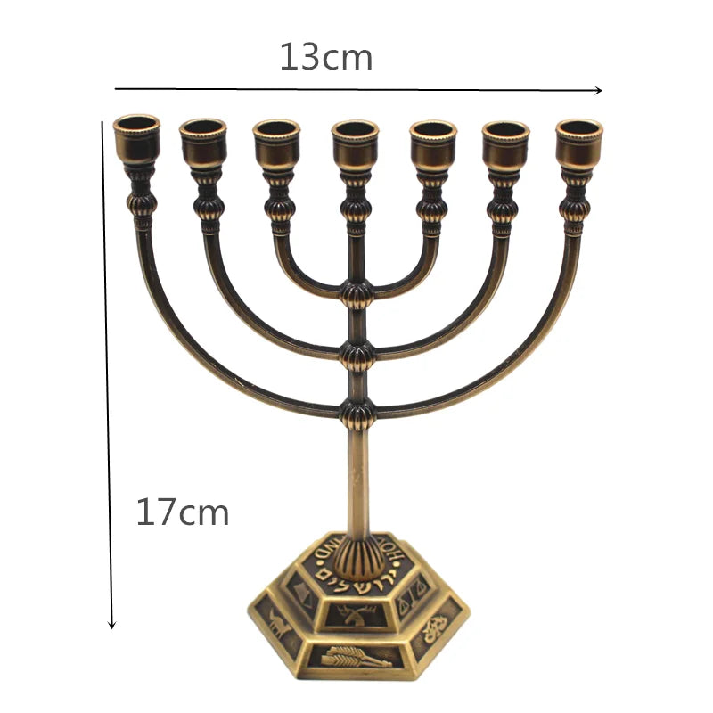 7 Bracnh Religious Menorah Candlesticks Home Decoration