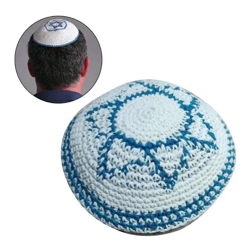 White Cotton Modern Unisex Kippah Hat