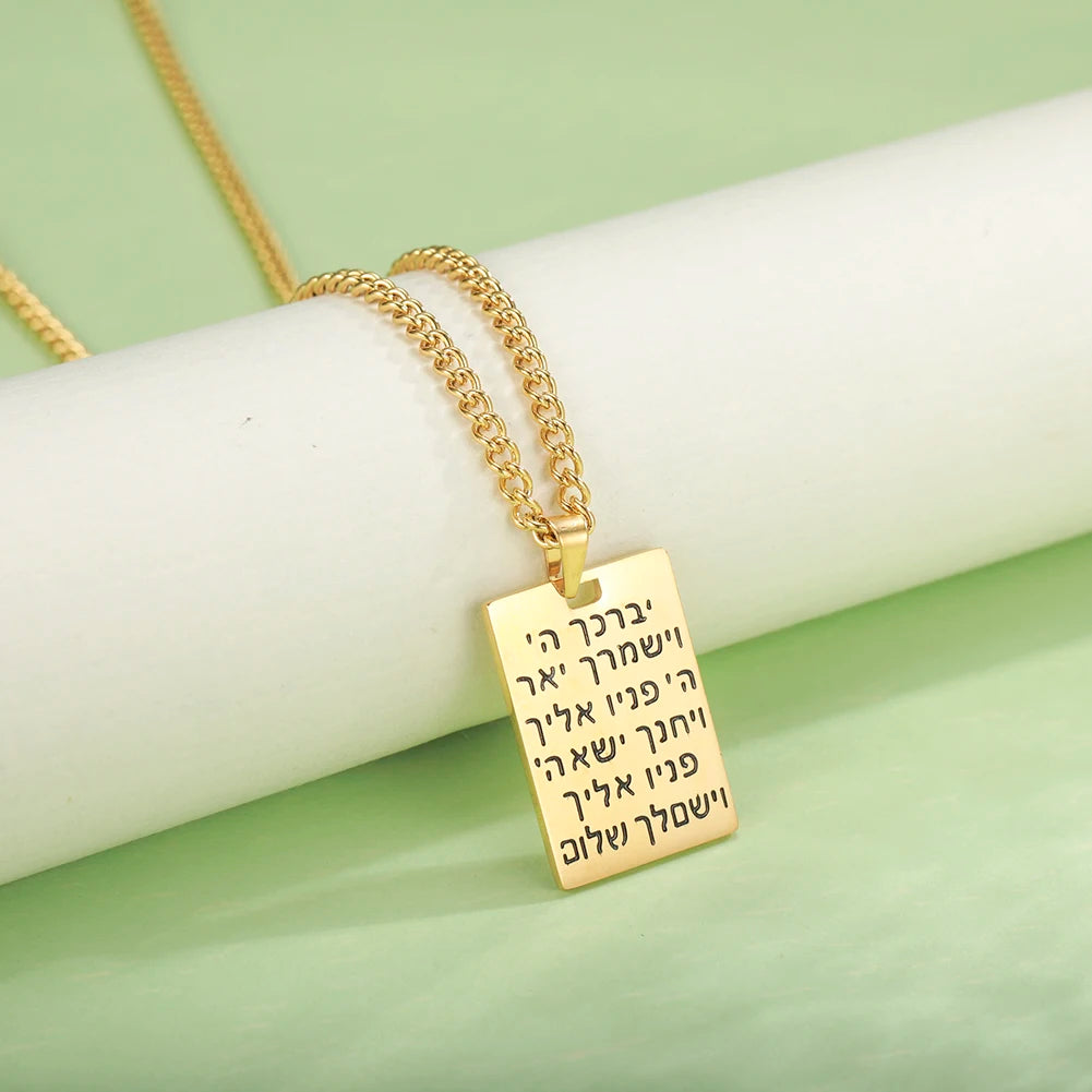 Jeshayuan Hebrew Letter Necklace For Women