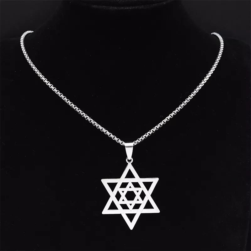 Jewish Hexagram Symbol Pendant Necklace