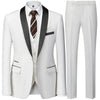 Casual Wedding Blazers Coat Vest Pants 3 Pieces Set