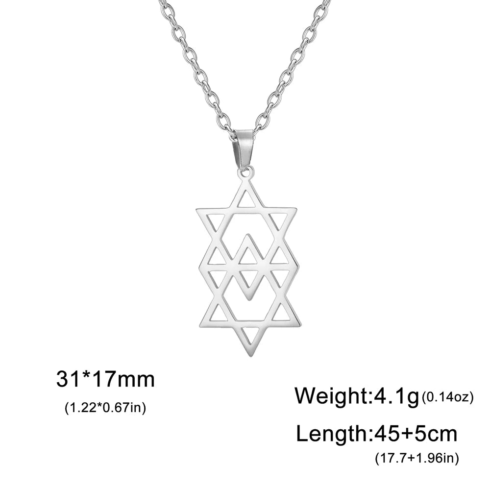 Hexagram Star Of David Women Necklace