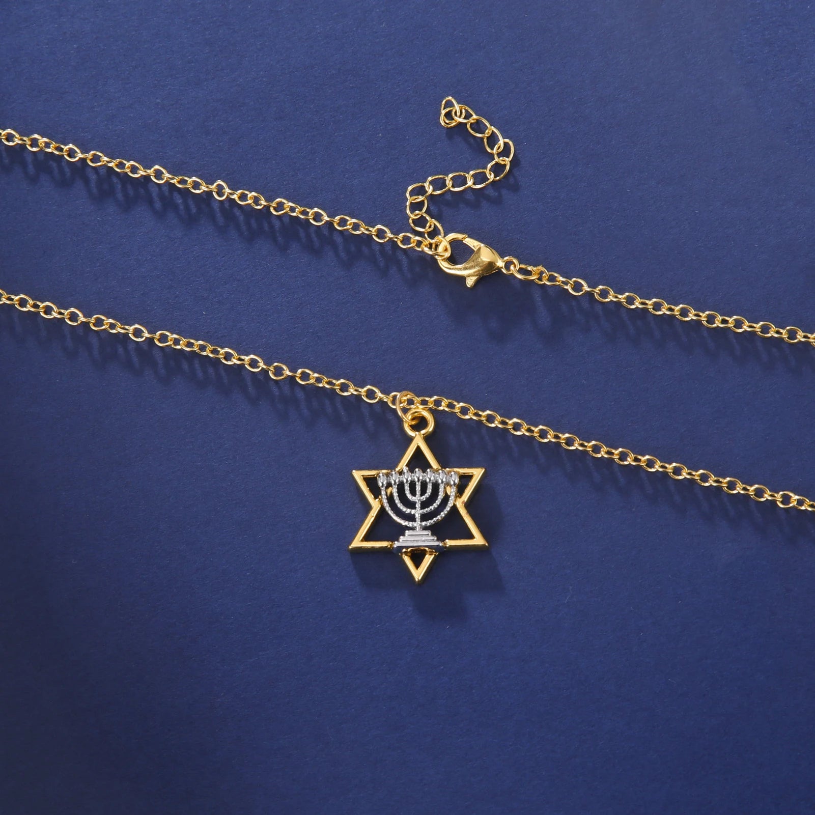 Candles Faith Lamp Hanukkah Pendant Necklace