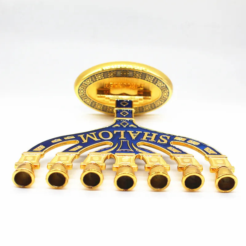 Shalom Religious Menorah Candle Holder