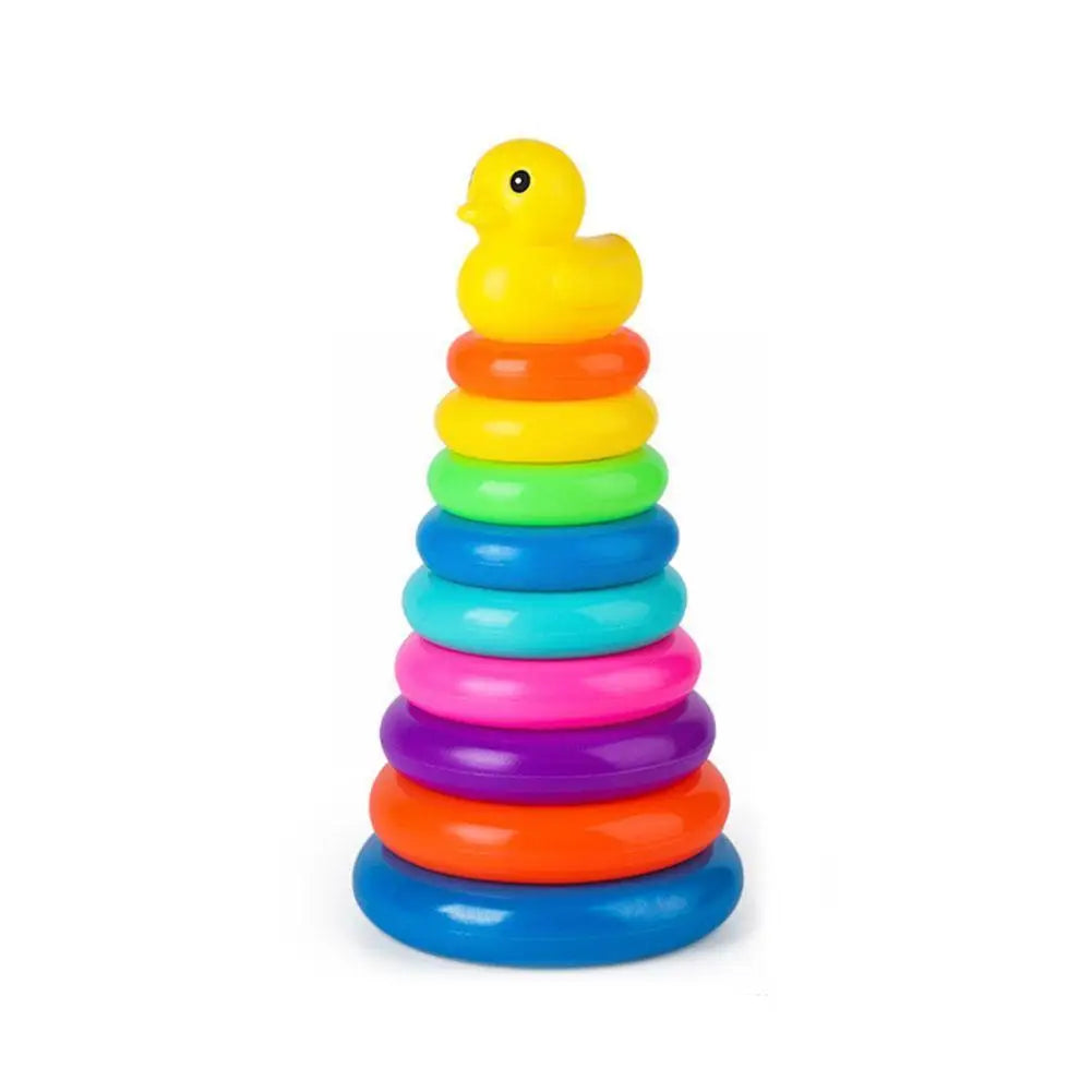 Yellow Duck Stacking Rings Tower Toy