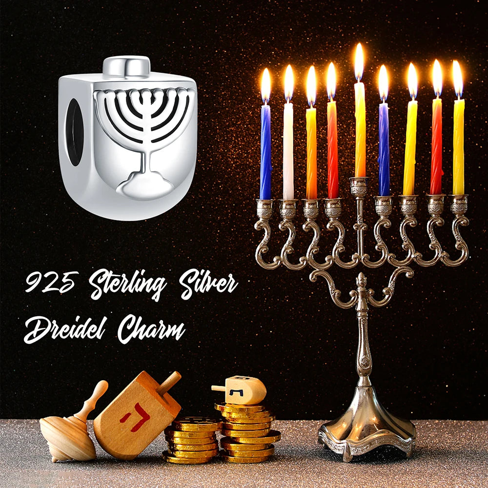 Dreidel Beads Charms Fit Original Religious Jewelry