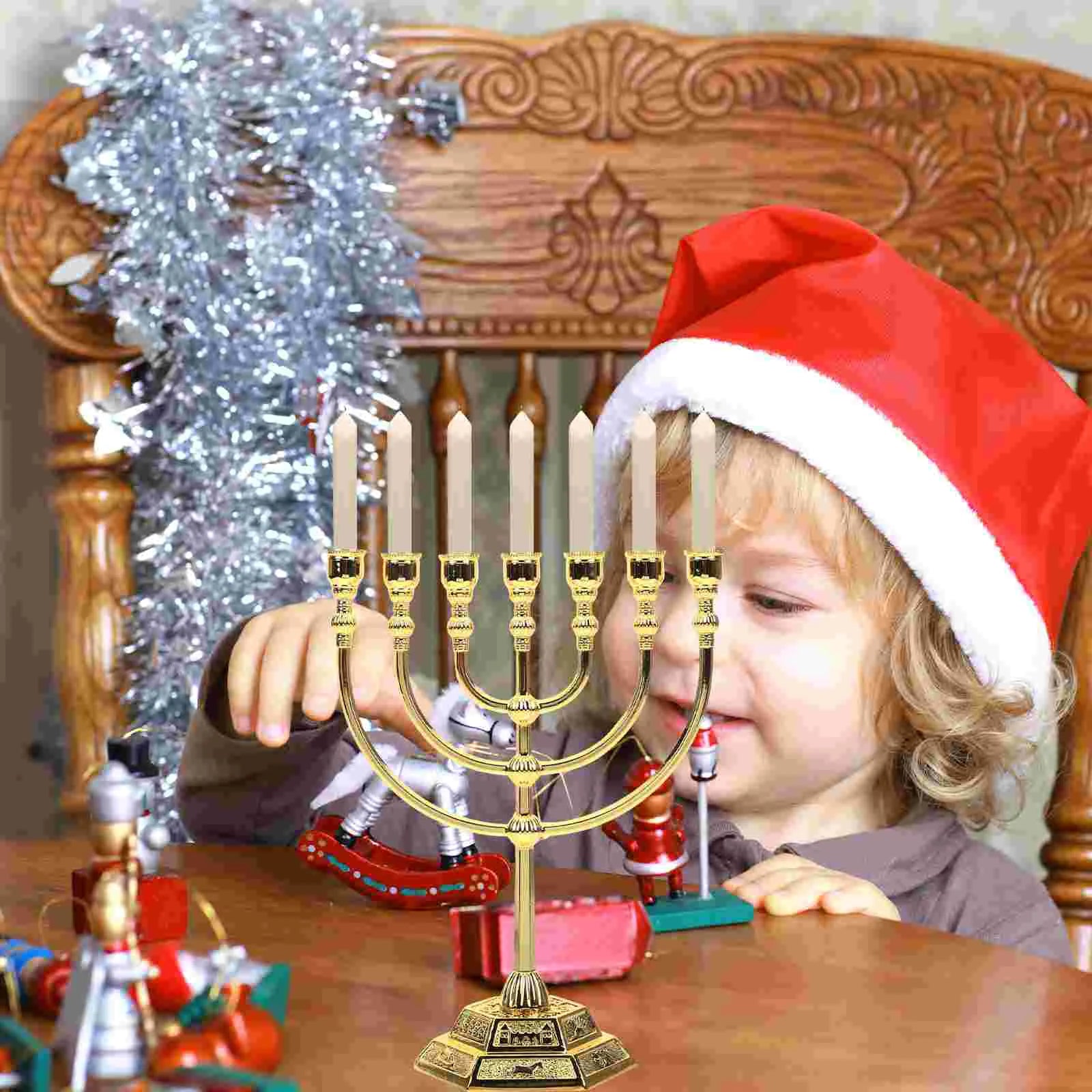 Jewish Bed Candlestick Menorah Stand Holders