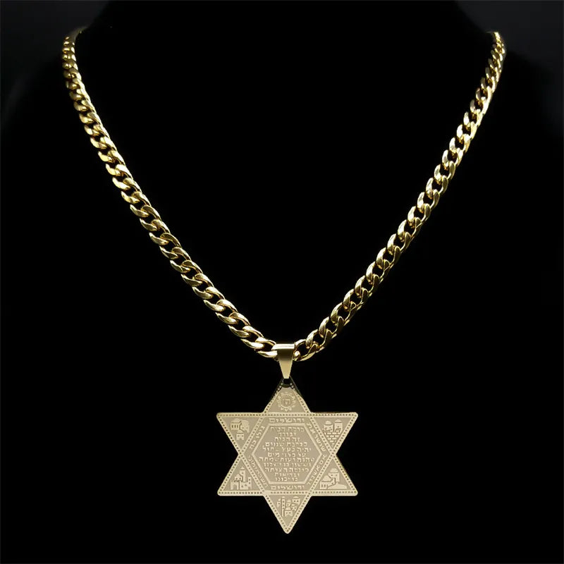 Star of David Magen David Stainless Steel Necklace
