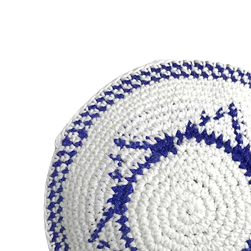 Embroidery White Yarmulke Jewish Kippah Hat