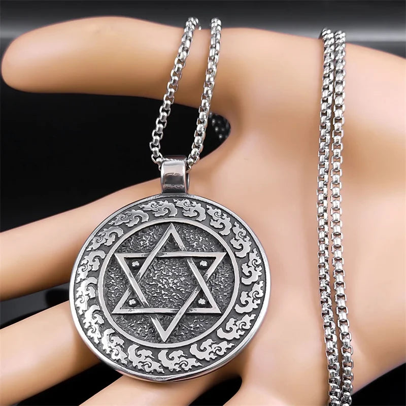 King Solomon Hexagram Amulet Necklace
