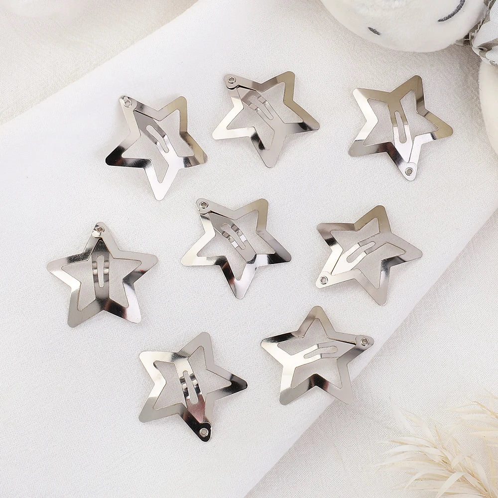 Woman's Cute Metal Star Hair Clips