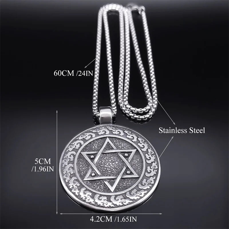 King Solomon Hexagram Amulet Necklace