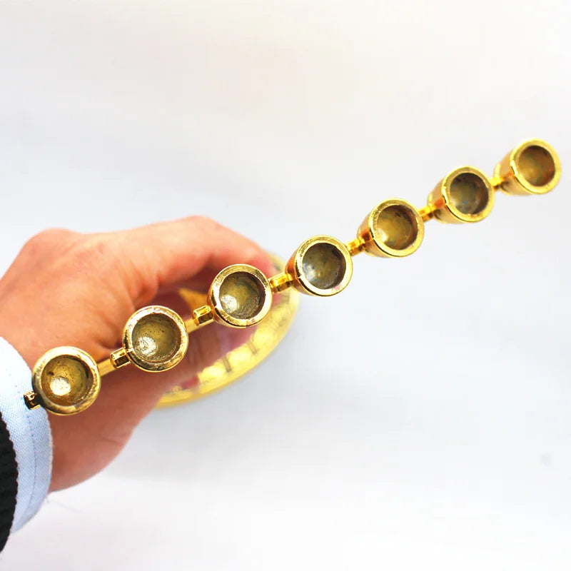 Shalom Religious Menorah Candle Holder