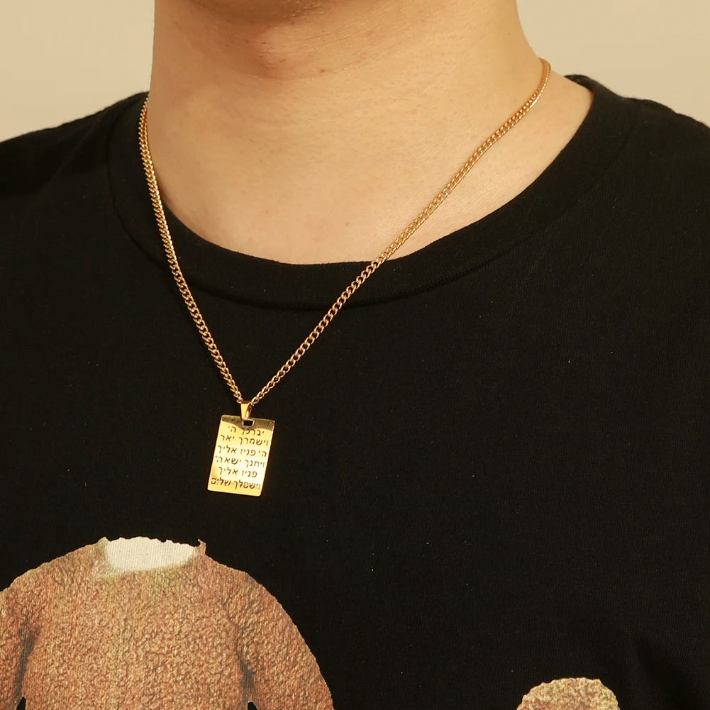 Jeshayuan Hebrew Letter Necklace For Women