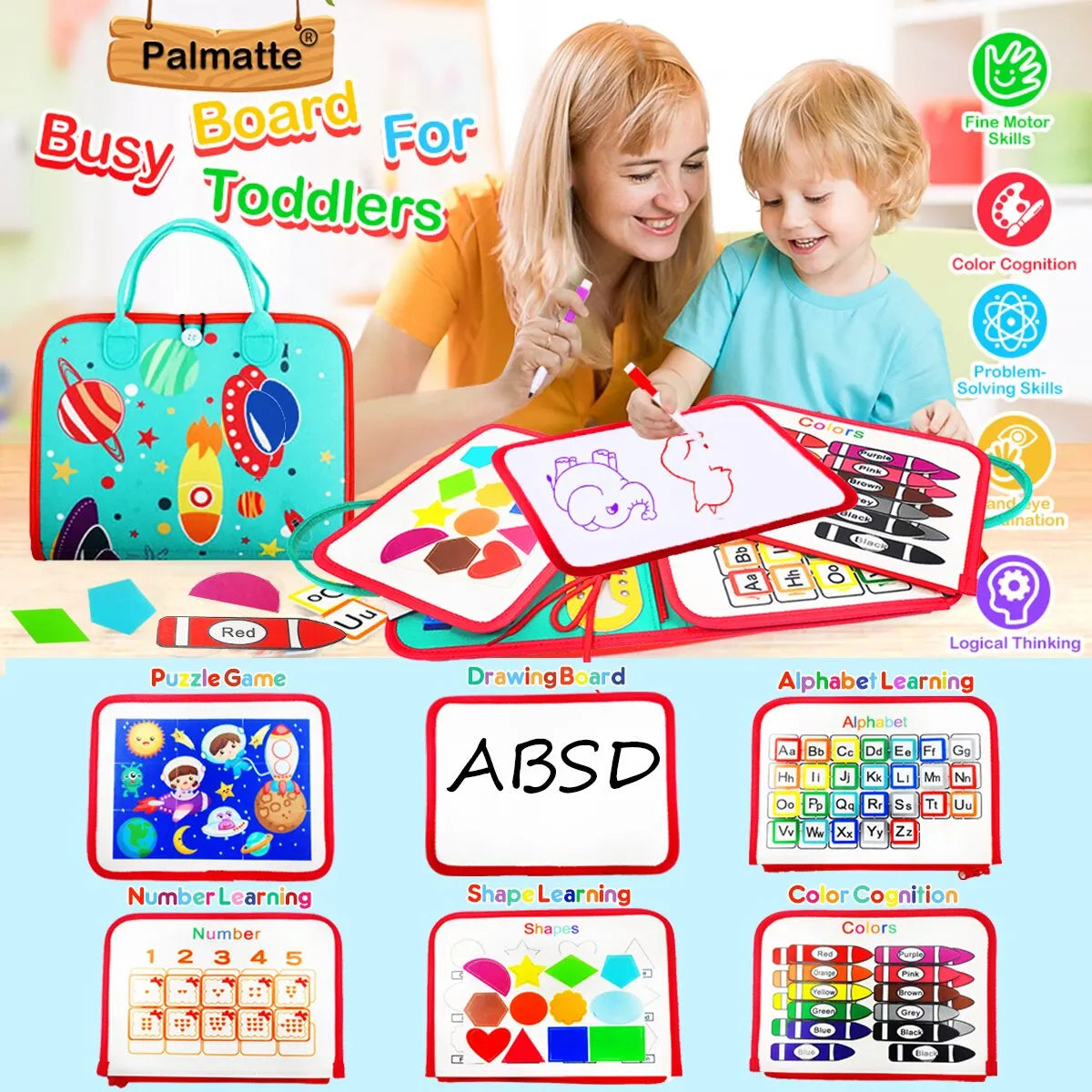 Board Preschool Learning Montessori Toys
