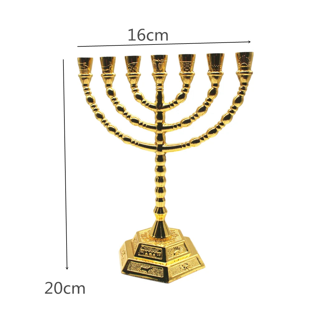 Big Menorah Candlestick Judaica Home Decoration