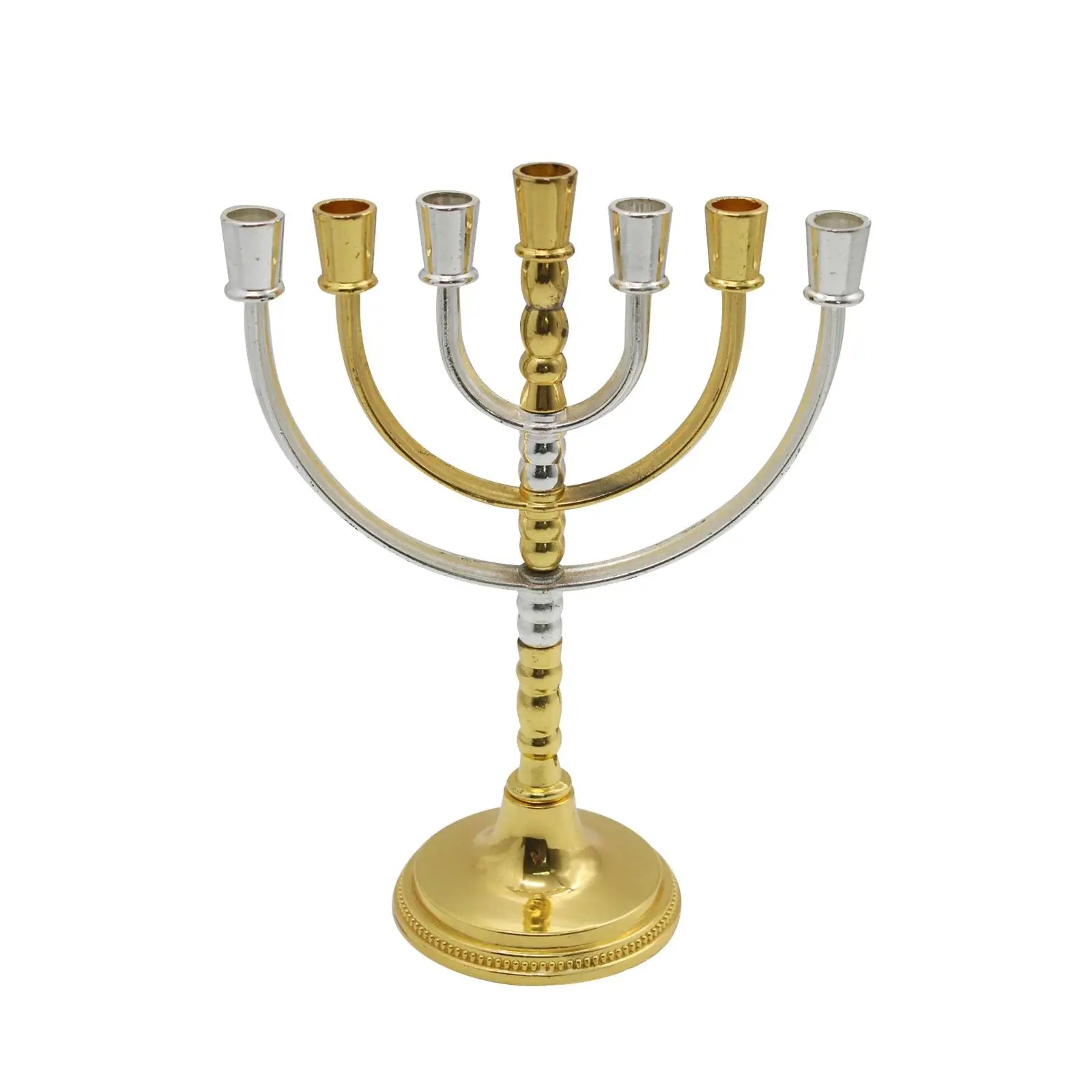 Ornaments Centerpiece 7 Arms Menorah Candle Holder