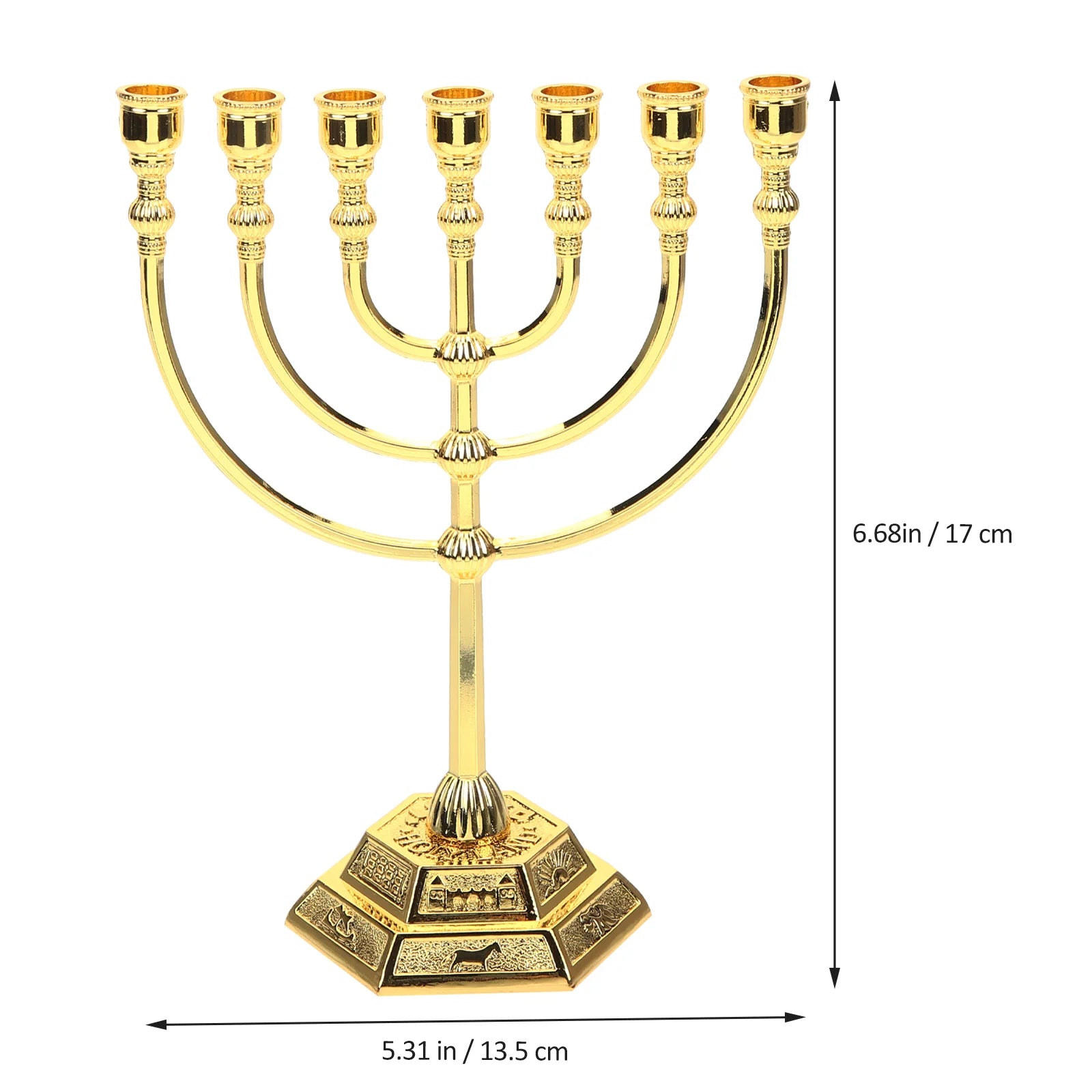 Menorah Jewish Candlestick Decor Stand Holders