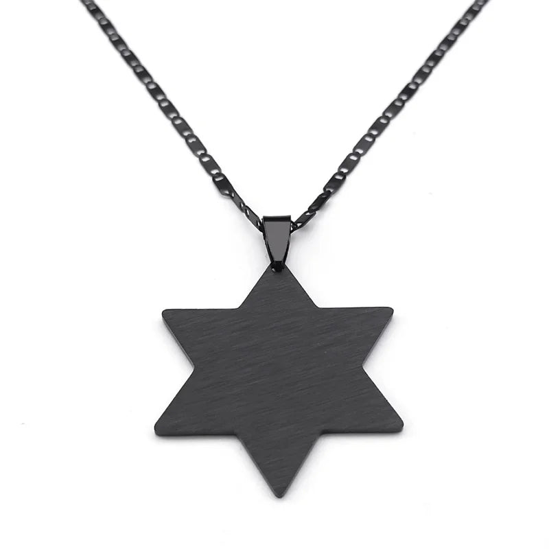 Star Of David Hexagram Jerusalem Chai Protection Necklace