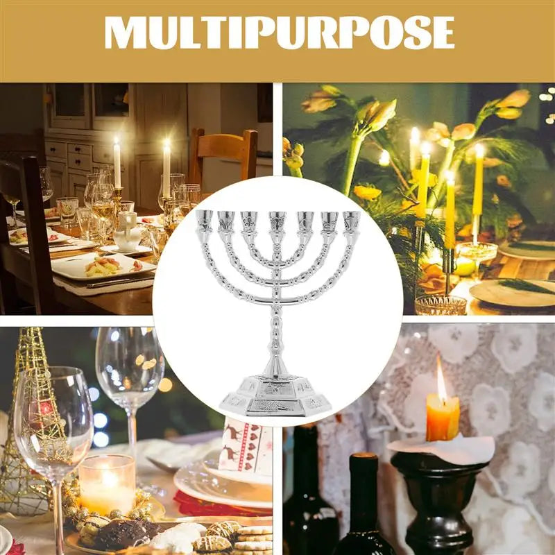 Menorah Candlesticks Dinning Table Decor