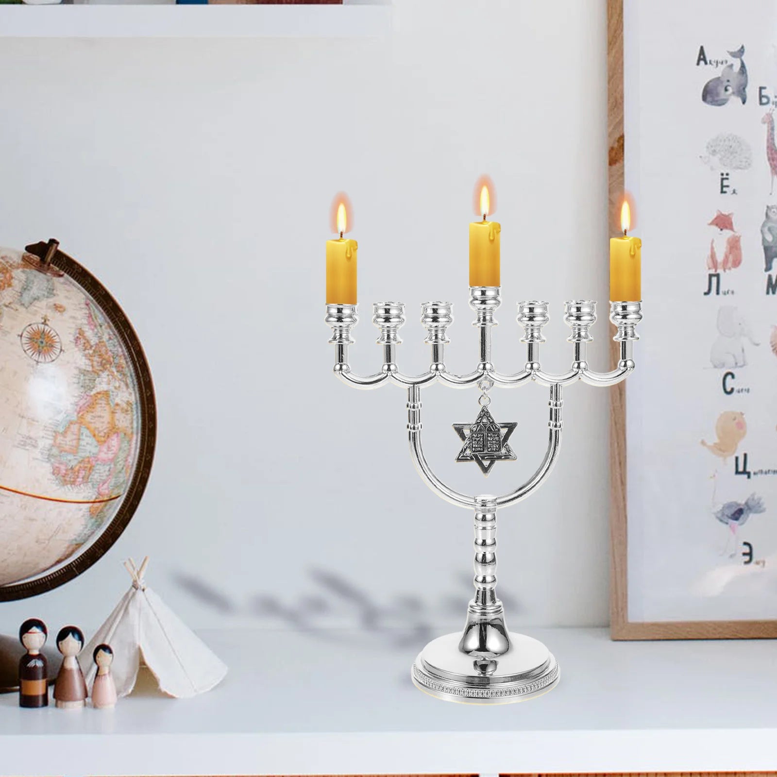 7 Branch Menorah Candle Holders