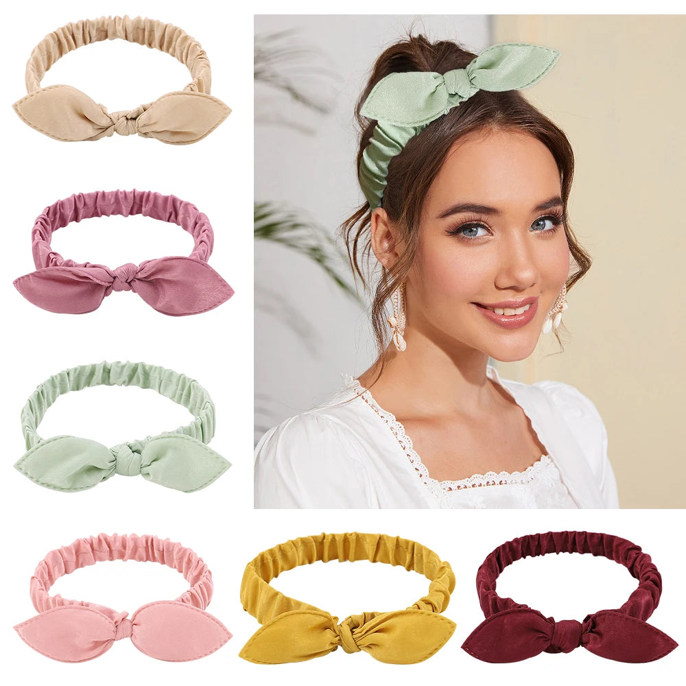 Women's Suede Soft Solid Print Headbands