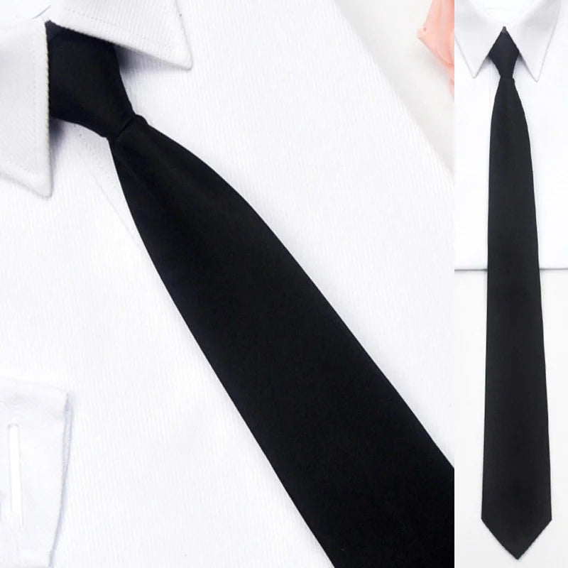 Casual Black Clip Business Ties for Men