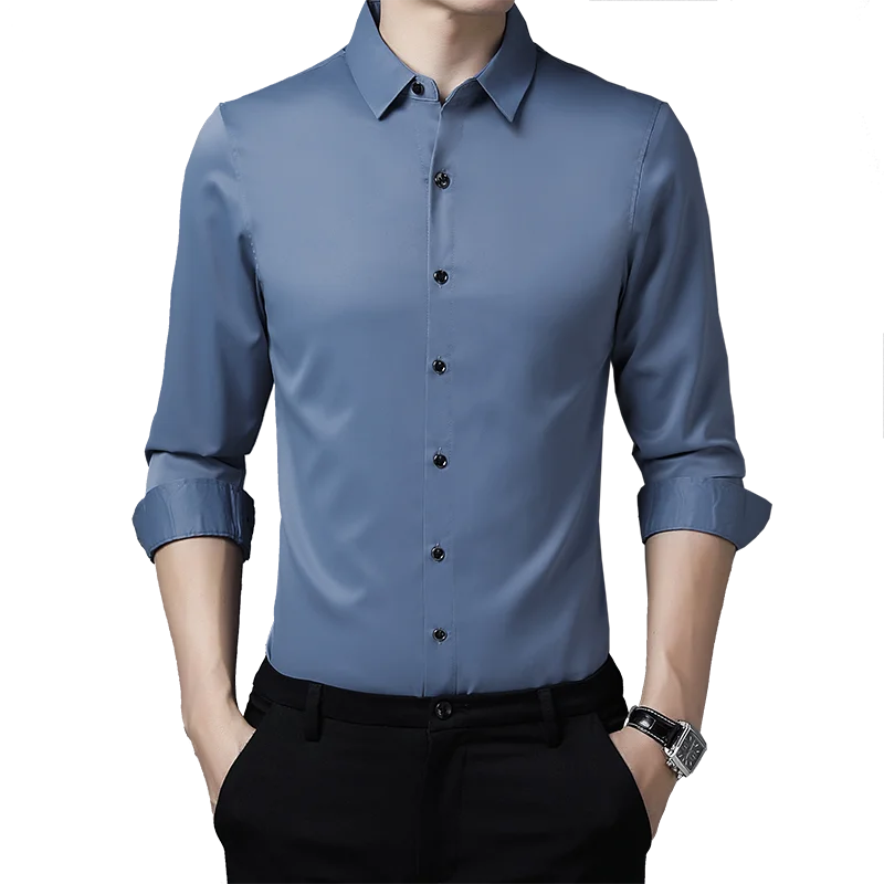 Long Sleeve Solid Color Business Shirts