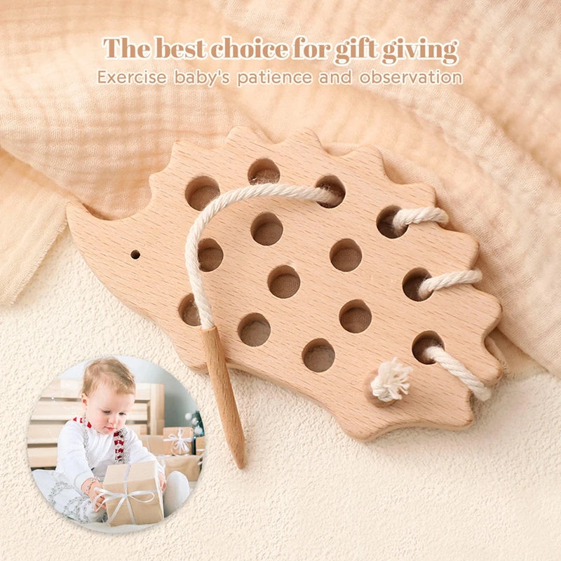 Wooden Hedgehog Board Montessori Educational Game