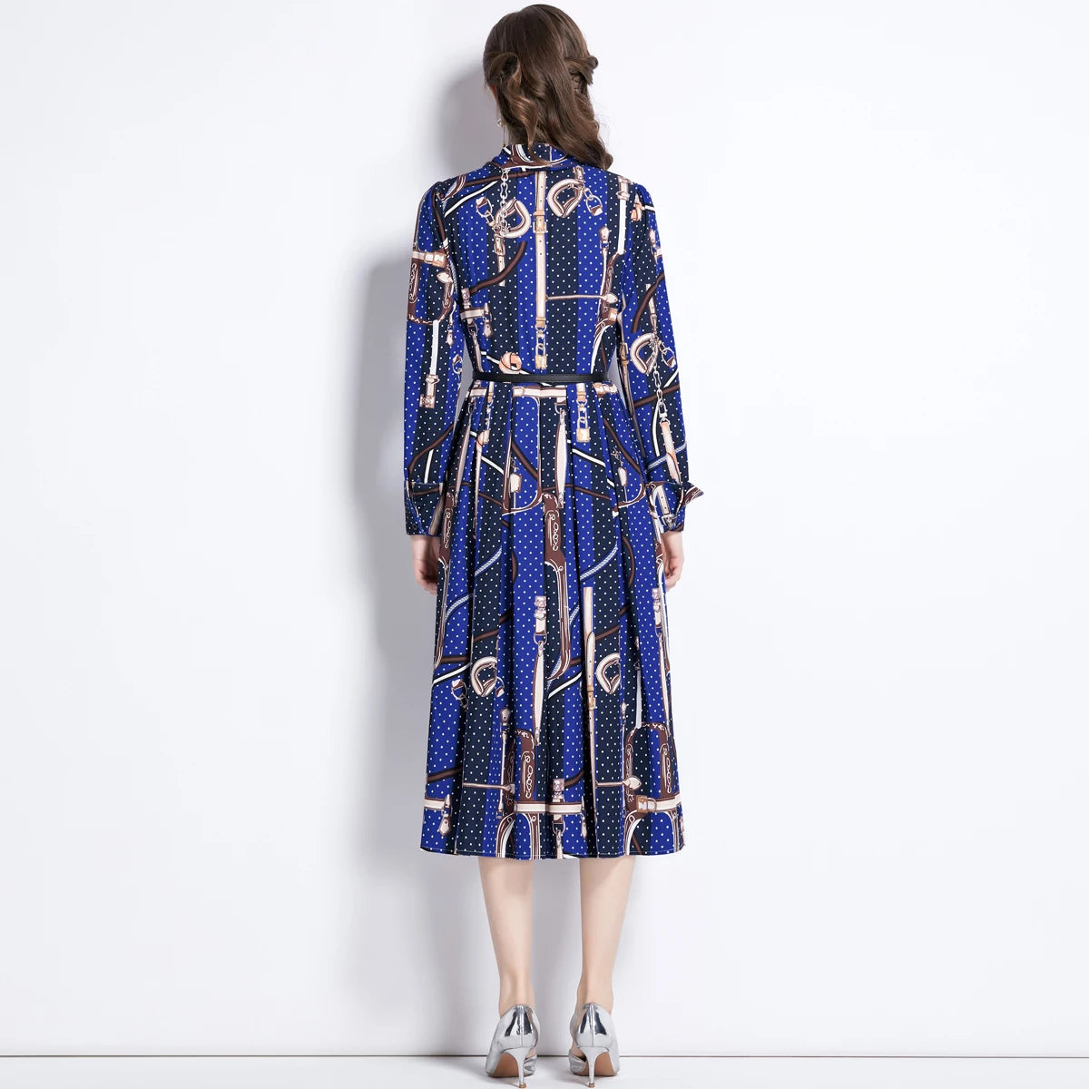 Turn Down Collar Single Breasted Shirt Dress