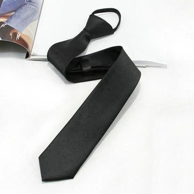 Casual Black Clip Business Ties for Men