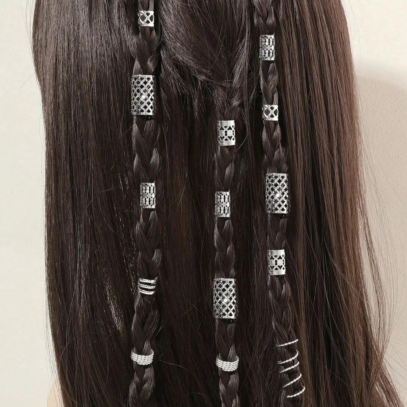 90pcs Hollow Out Hair Braid Ring