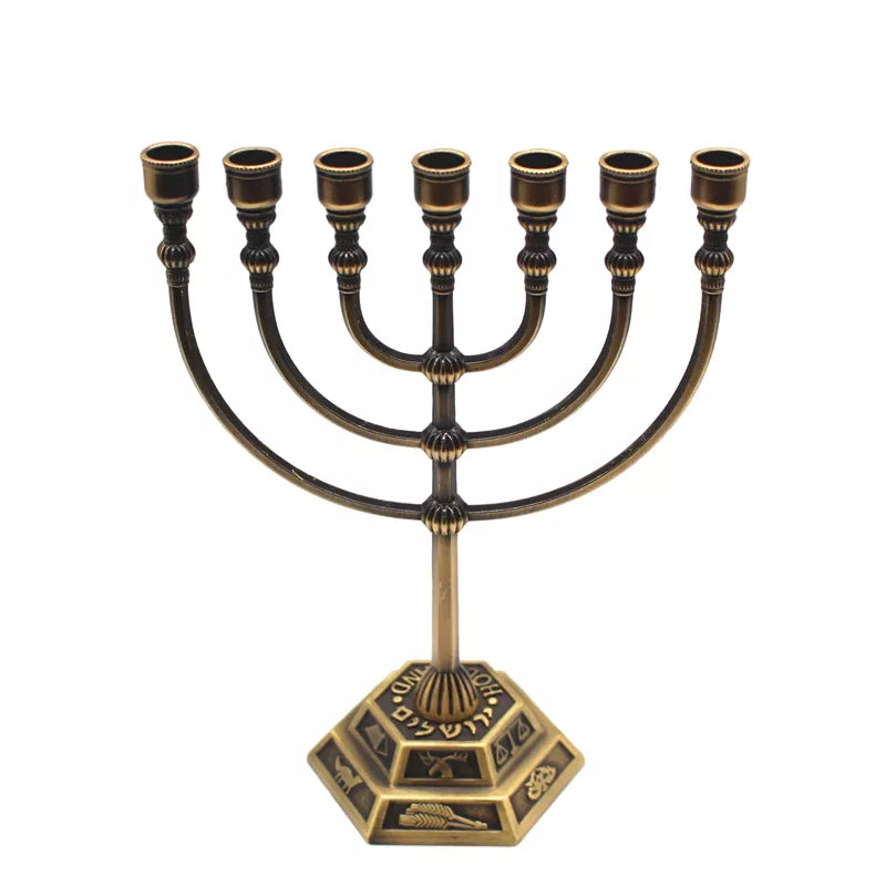 7 Bracnh Religious Menorah Candlesticks Home Decoration