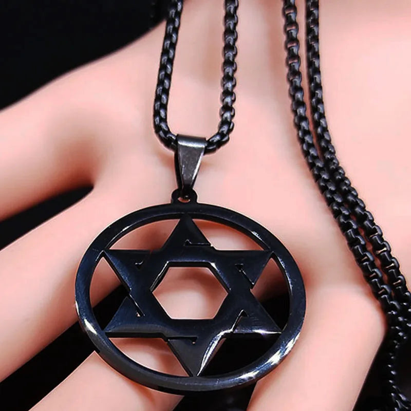 Star Of David Fashion Emblem Talisman Long Necklaces