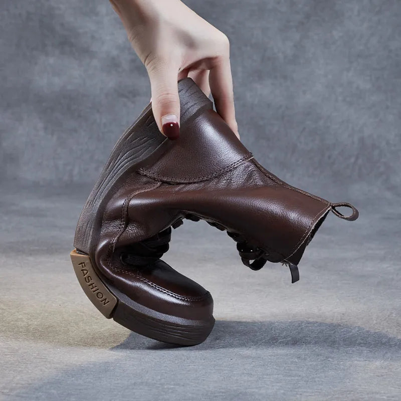 Women's Genuine Leather Short Boots