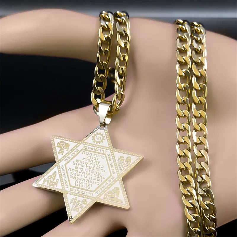 Star of David Magen David Stainless Steel Necklace