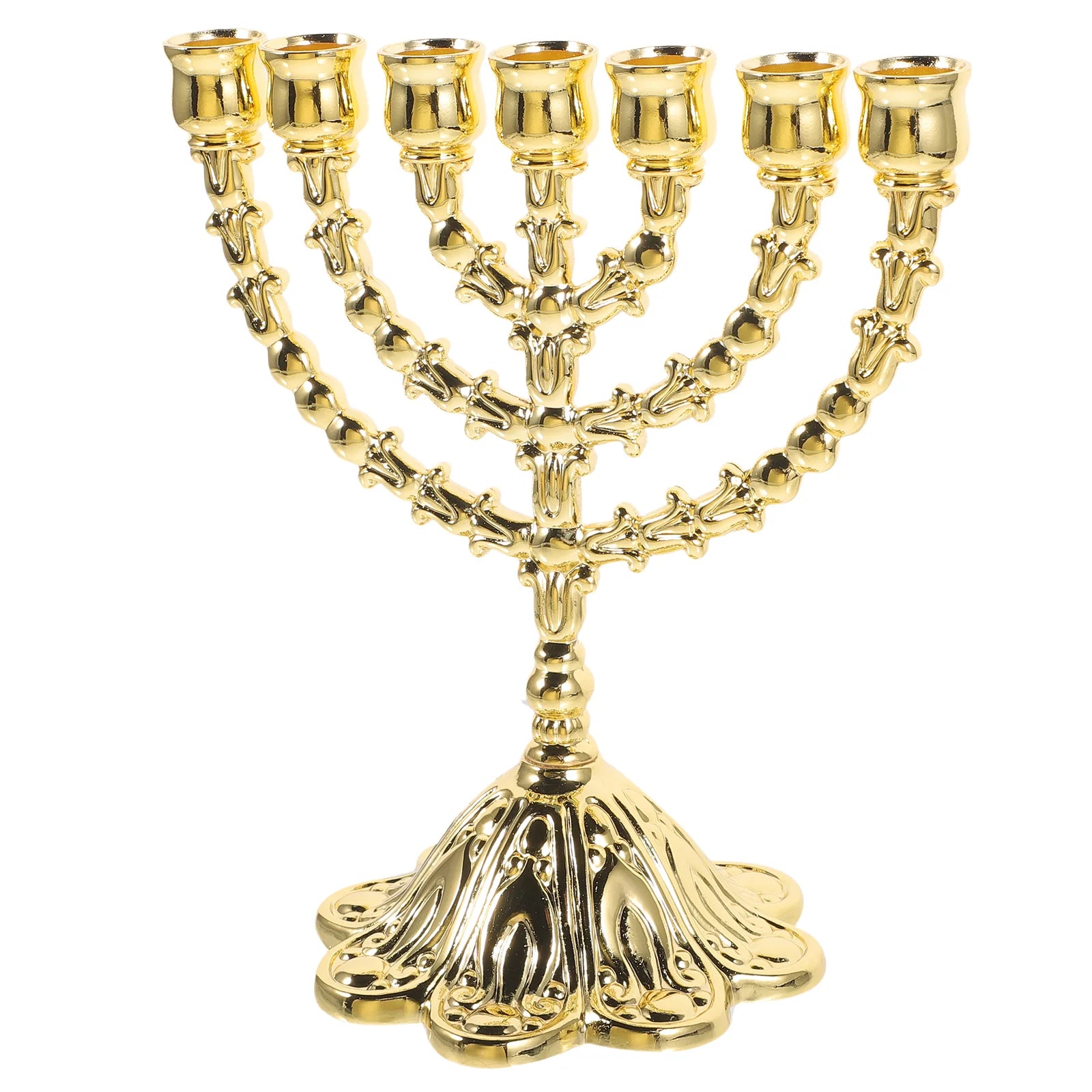 Metal Chanukah Hanukkah Jewish Candelabra Candlestick