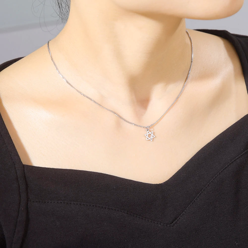Hexagram Star Of David Women Necklace