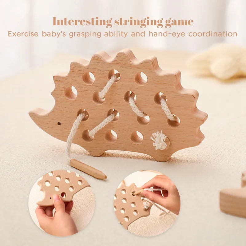 Wooden Hedgehog Board Montessori Educational Game