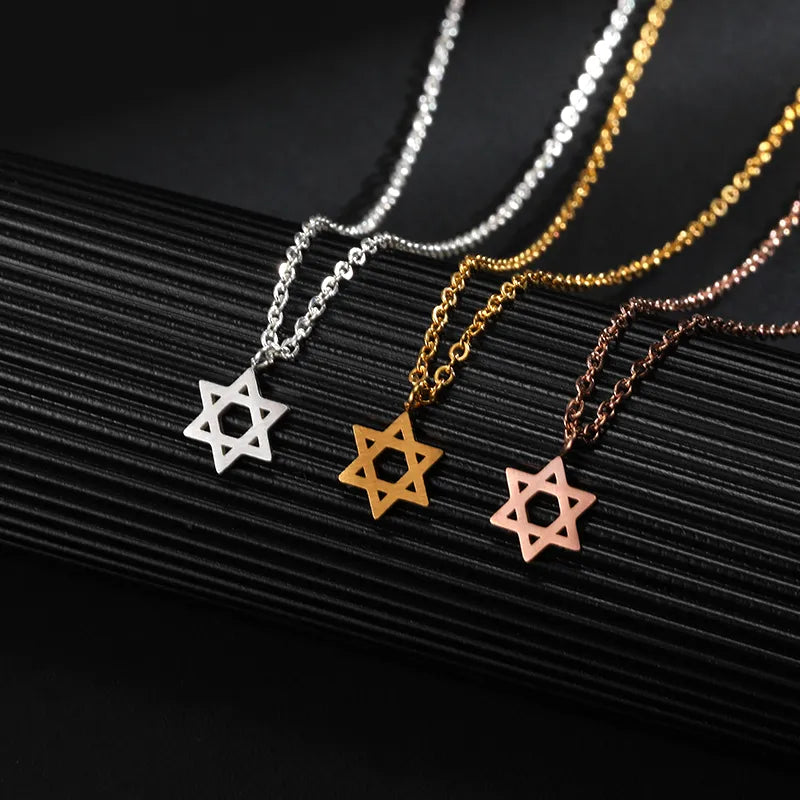 Retro Jewish Jewelry Star Of David Pendant Necklace