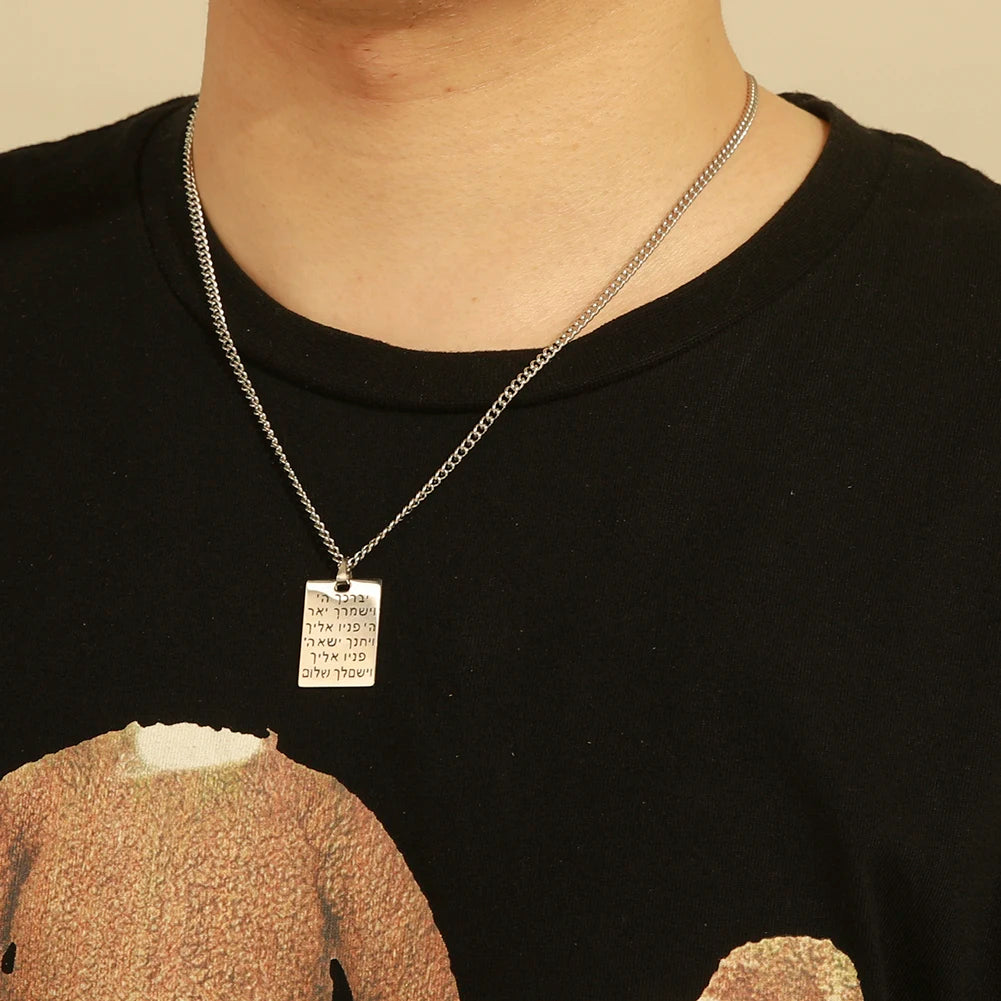 Jeshayuan Hebrew Letter Necklace For Women