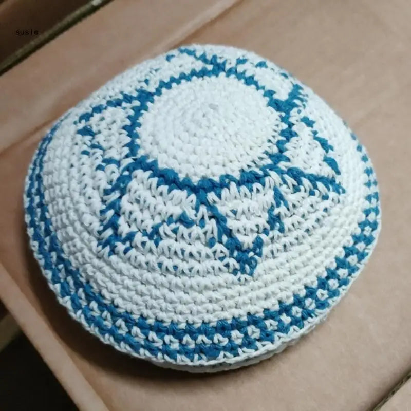 White Cotton Modern Unisex Kippah Hat