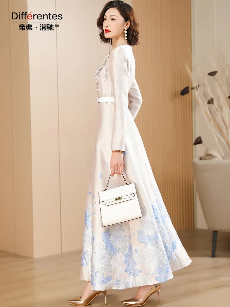 women-long-sleeve-jacquard-dress