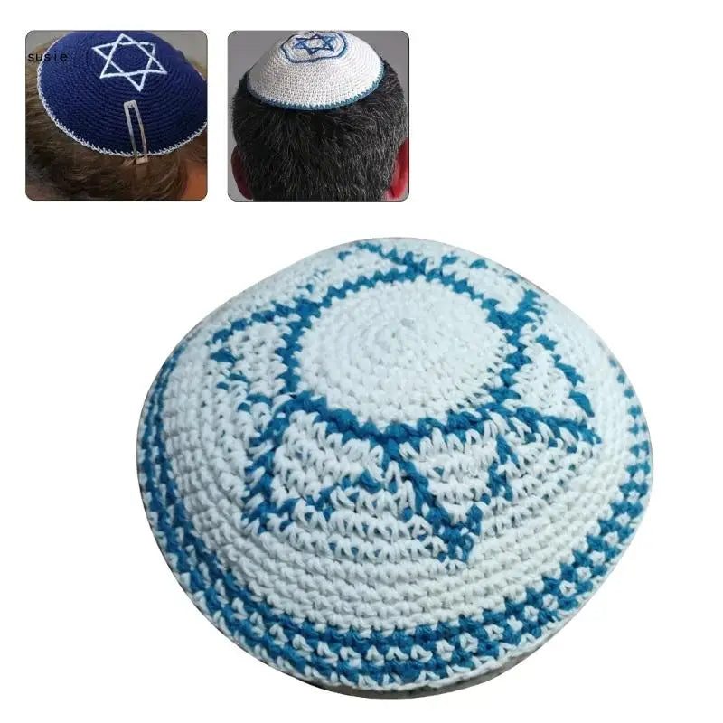 White Cotton Modern Unisex Kippah Hat