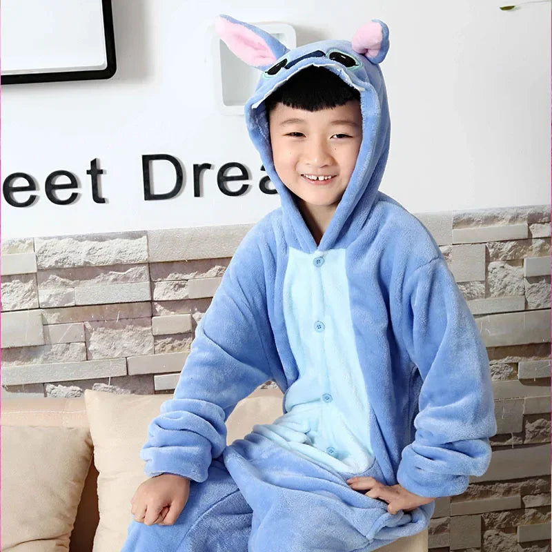 Disney Stitch One-Piece Winter Pajamas Set