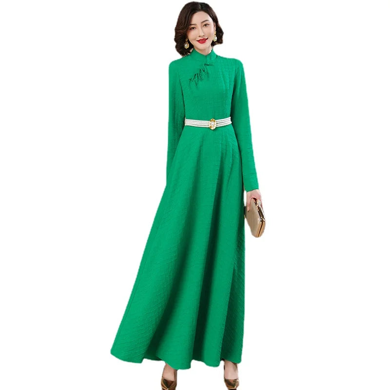 Tassel Long Sleeve Slim Fit Dress