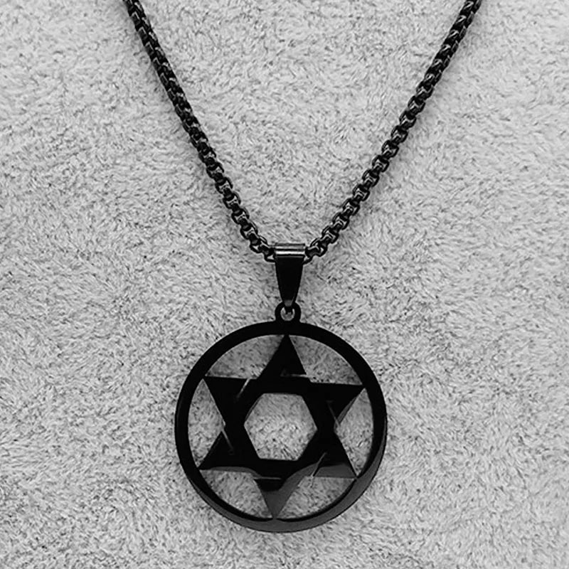Star Of David Fashion Emblem Talisman Long Necklaces